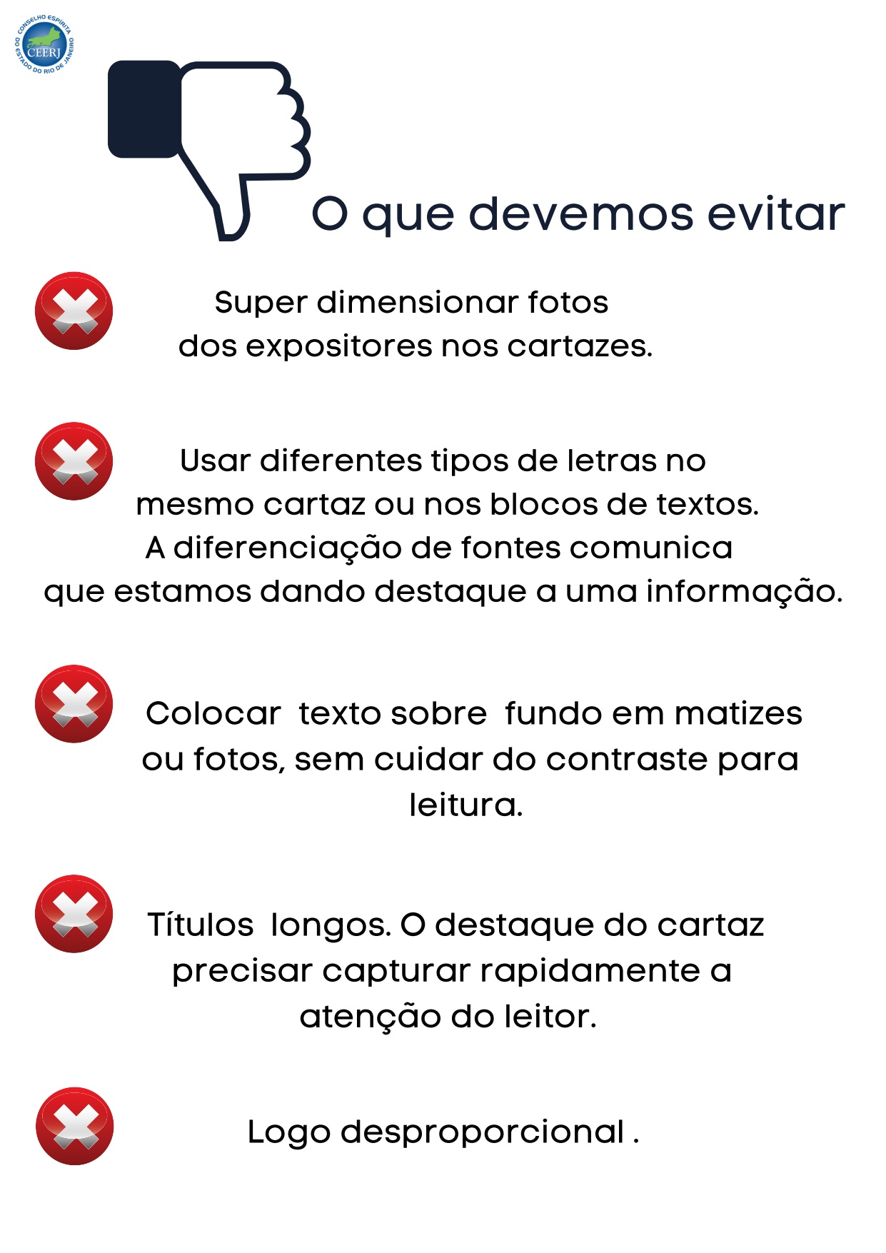 CEERJ Diretrizes ACSE Como fazer cartazes