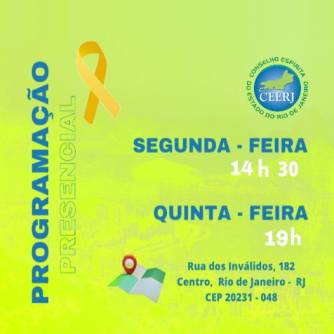 Reunião Pública Presencial no CEERJ - Programação